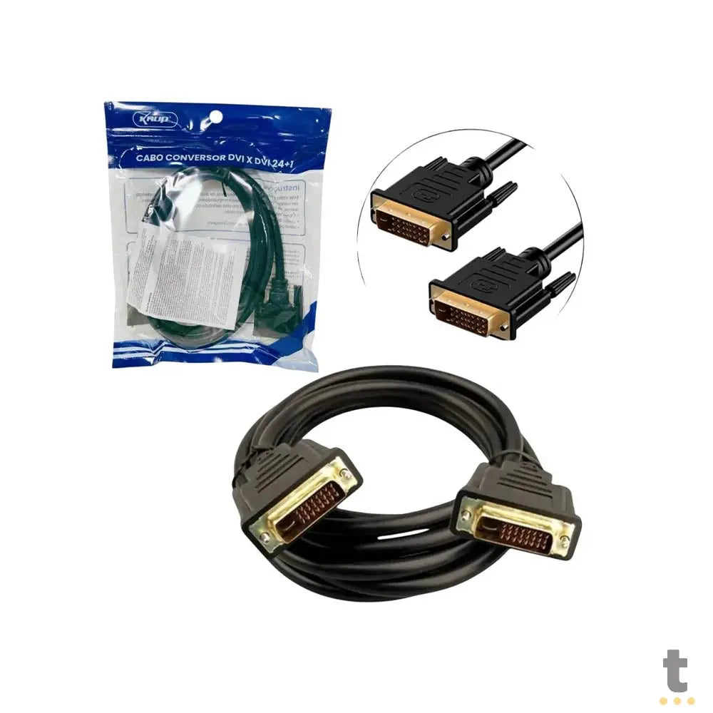 Cabo Adaptador Dvi Macho P/ Dvi 24+1 Macho 1.8Mts Knup - KP-YP5023 Truedata