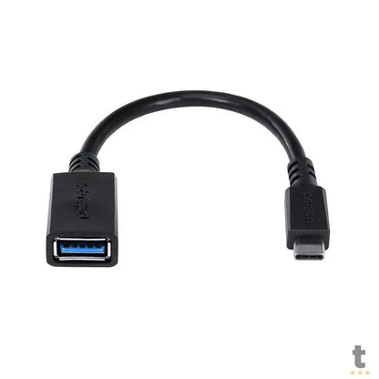 Cabo Adaptador Otg Usb Femea Para Usb Tipo C Macho 3.0 15cm PCYes Preto - P3AMUP-15 Truedata