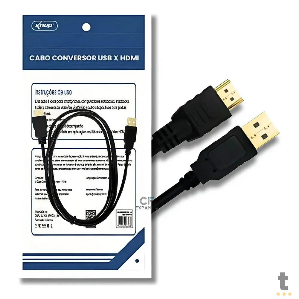 Cabo Adaptador Usb Para Hdmi 1.5m - KP-YP5021 Truedata