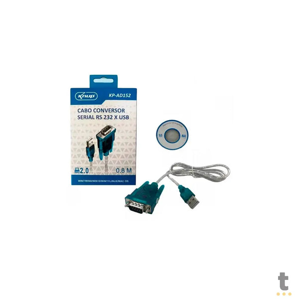Cabo Adaptador Usb Para Serial Db9 Rs232 0.8M - KP-AD152