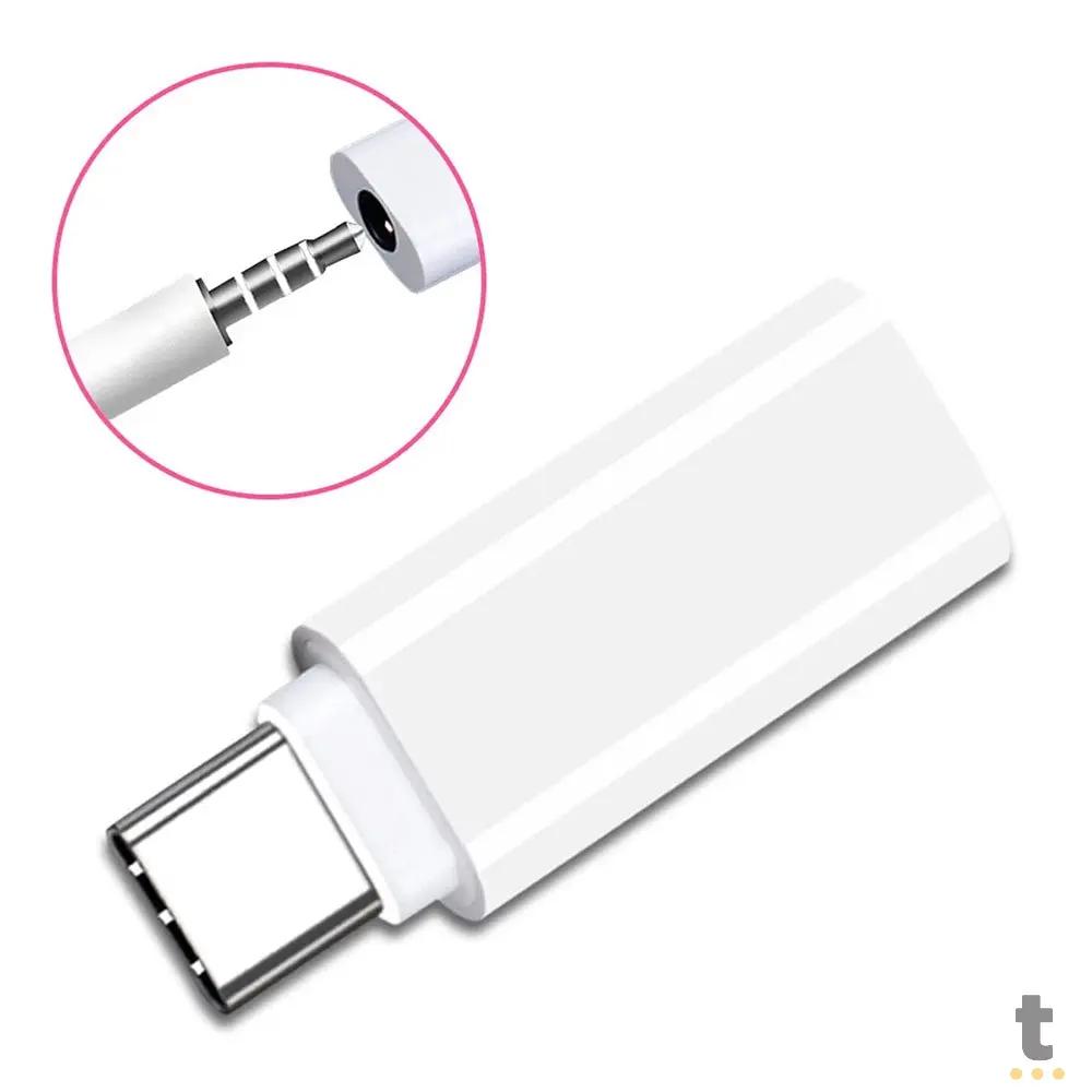 Cabo Adaptador de Som P2 Femea Para USB Tipo C Leon - KY-006 Truedata
