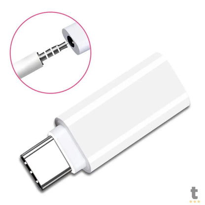 Cabo Adaptador de Som P2 Femea Para USB Tipo C Leon - KY-006 Truedata