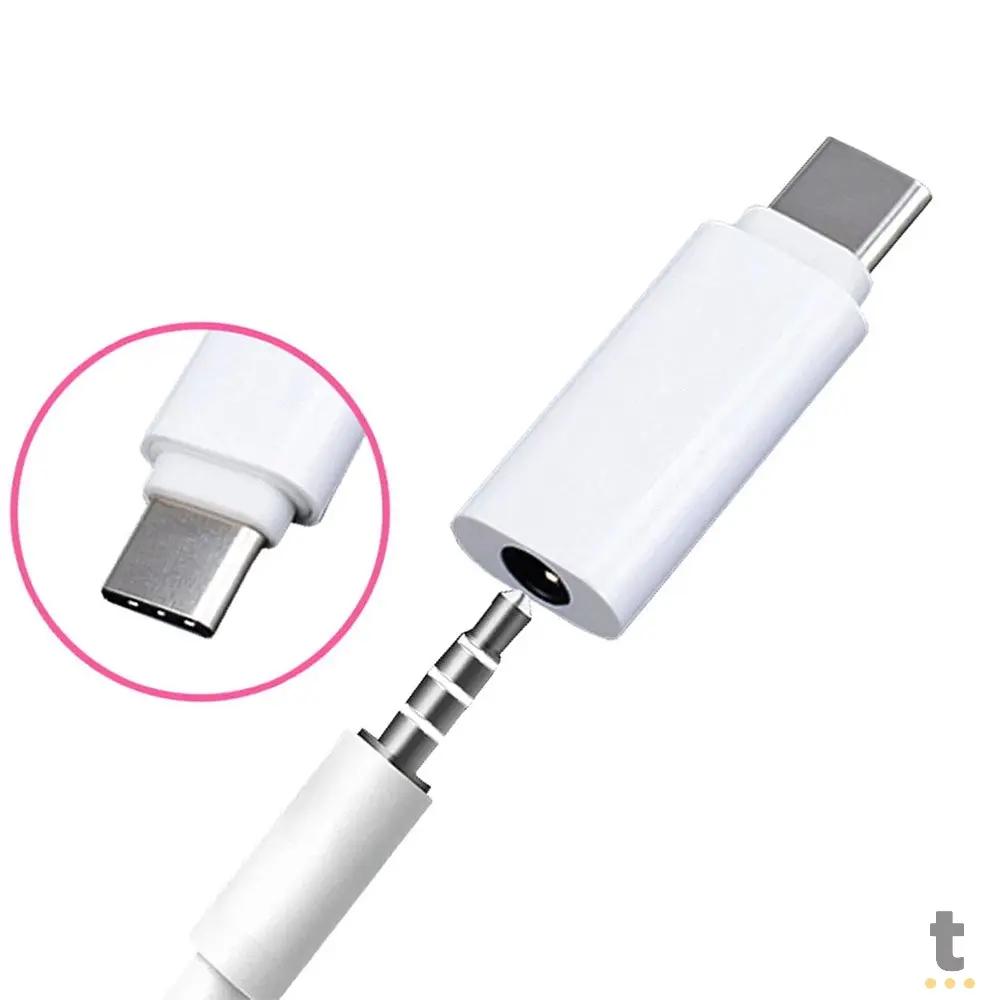 Cabo Adaptador de Som P2 Femea Para USB Tipo C Leon - KY-006 Truedata