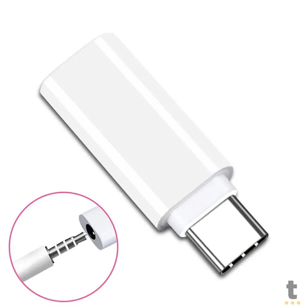 Cabo Adaptador de Som P2 Femea Para USB Tipo C Leon - KY-006 Truedata