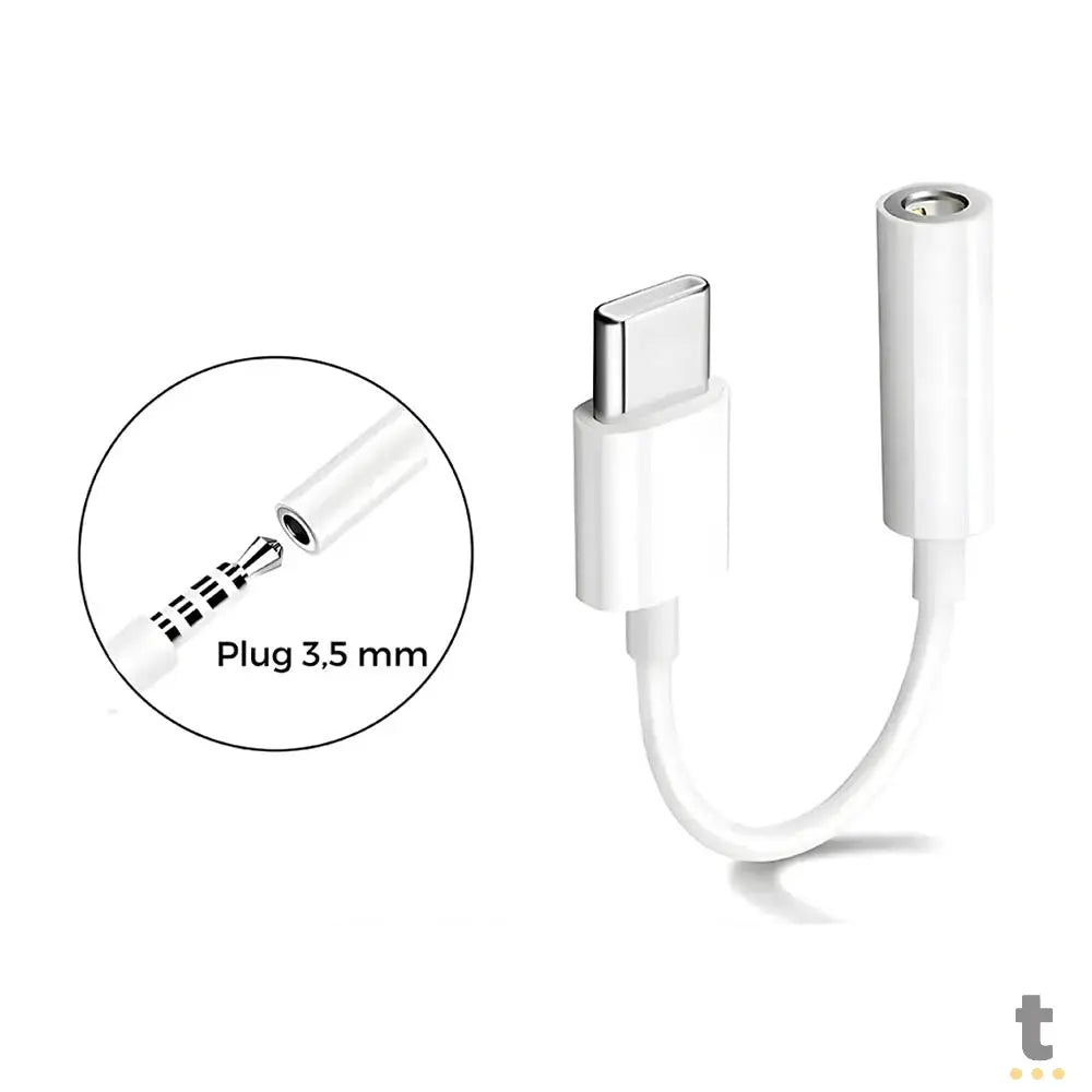 Cabo Adaptador de Som P3 Femea Para USB Tipo C aGold - CBA-09 Truedata