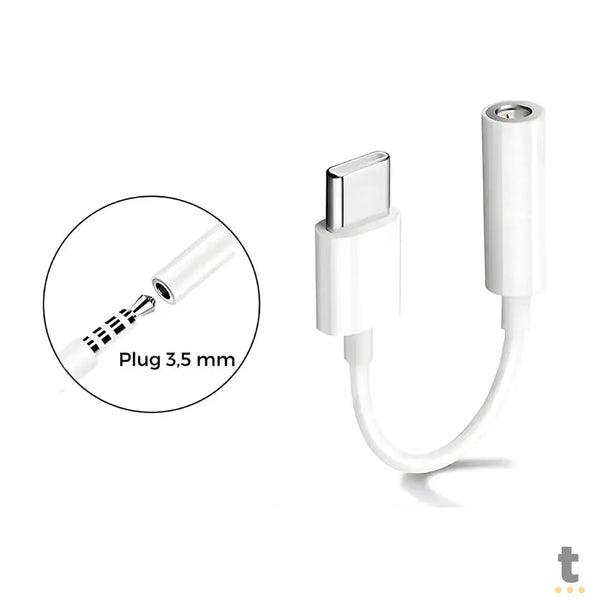 Cabo Adaptador de Som P3 Femea Para USB Tipo C aGold - CBA-09