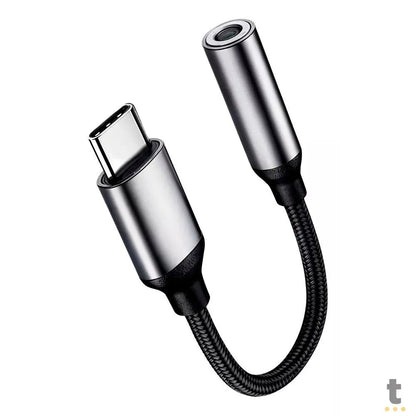 Cabo Adaptador de Som P3 Femea Para USB Tipo C aGold - CBA-16 Truedata