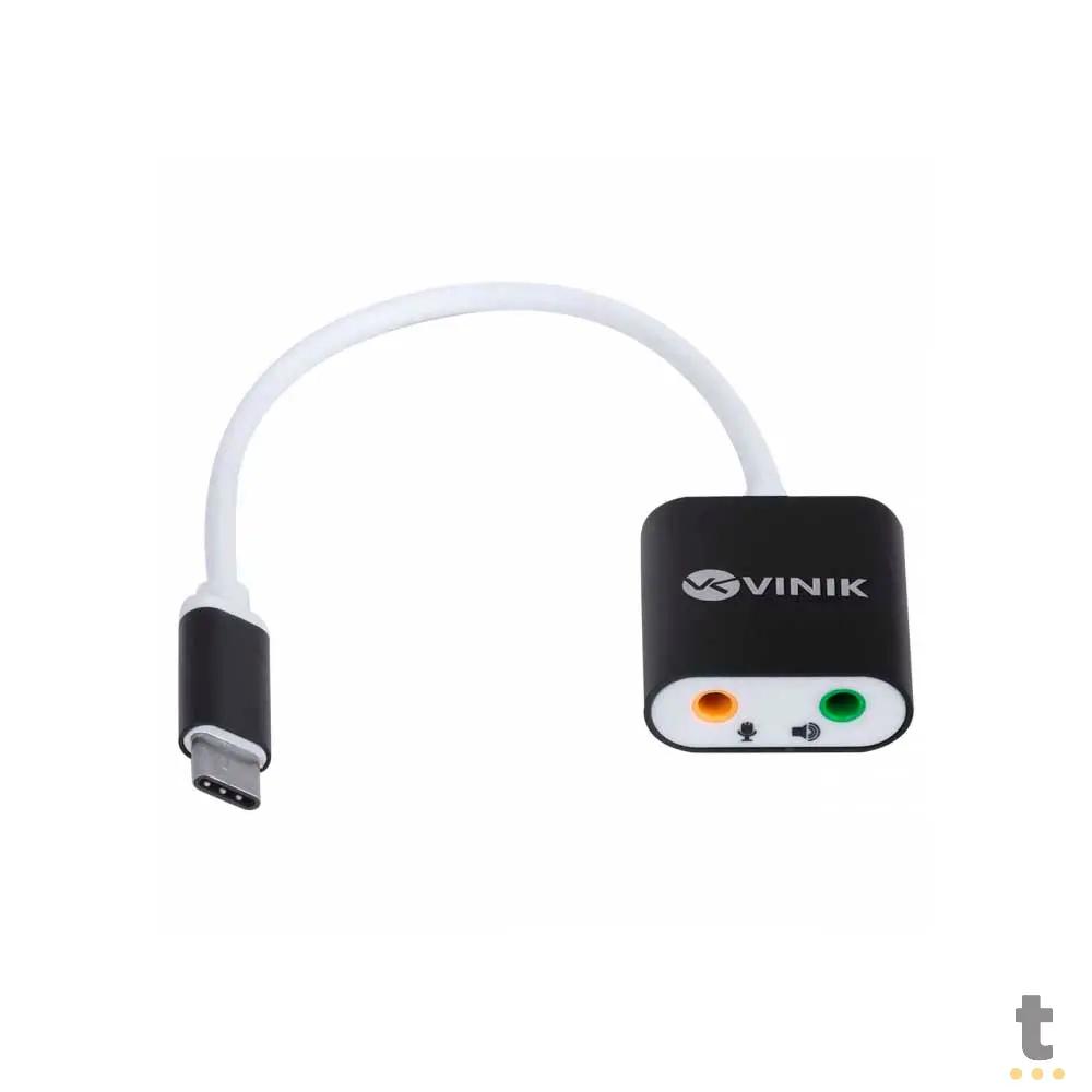 Cabo Adaptador de Som Usb Tipo C Para Microfone E Fone Vinik - ADFMUSBTC Truedata