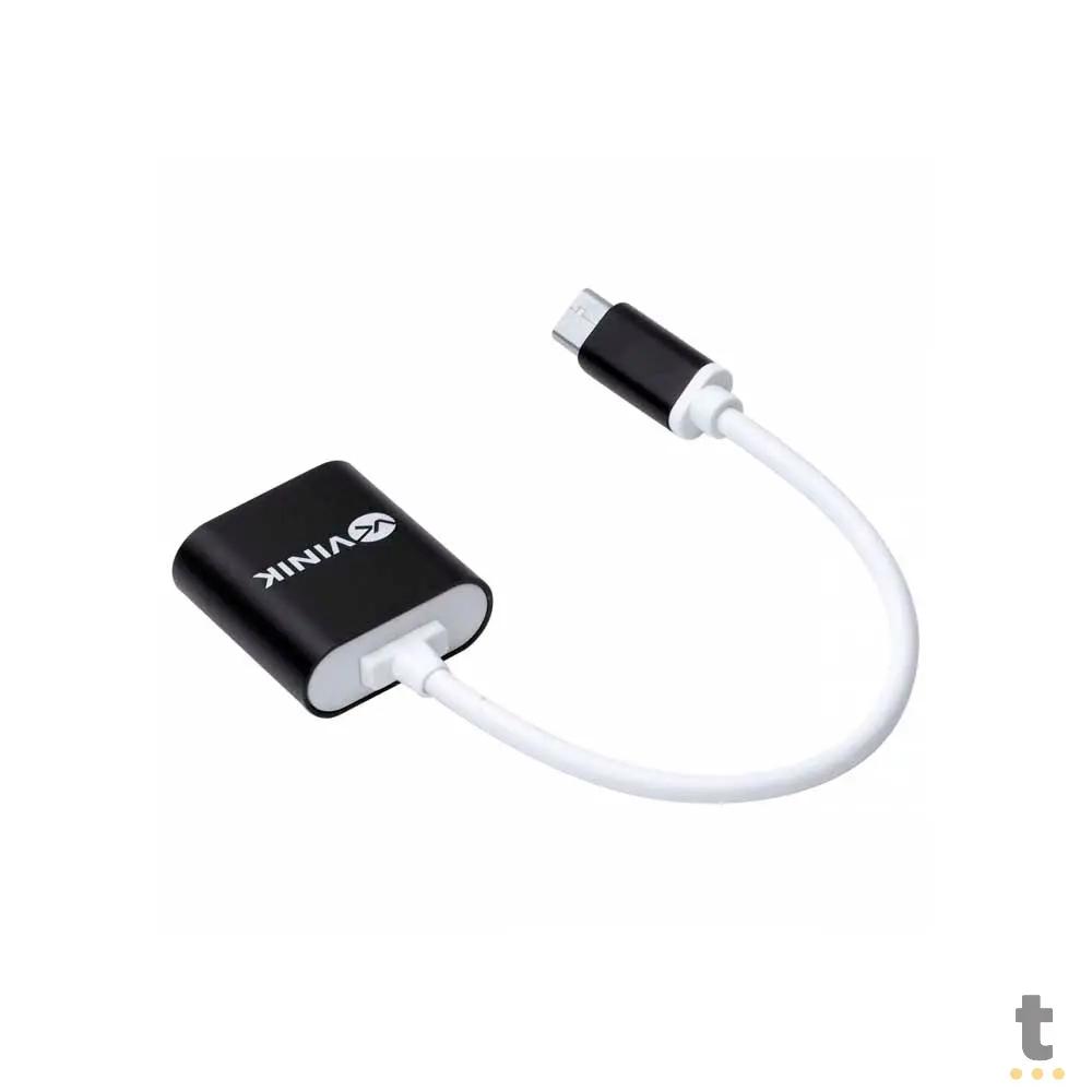 Cabo Adaptador de Som Usb Tipo C Para Microfone E Fone Vinik - ADFMUSBTC Truedata