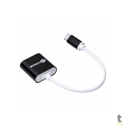 Cabo Adaptador de Som Usb Tipo C Para Microfone E Fone Vinik - ADFMUSBTC Truedata