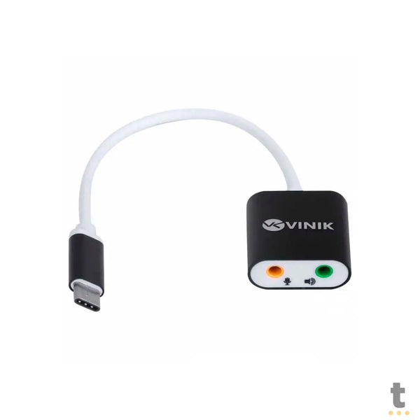 Cabo Adaptador de Som Usb Tipo C Para Microfone E Fone Vinik - ADFMUSBTC