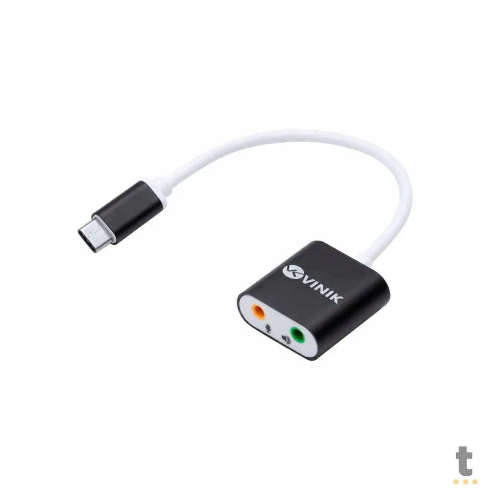 Cabo Adaptador de Som Usb Tipo C Para Microfone E Fone Vinik - ADFMUSBTC Truedata
