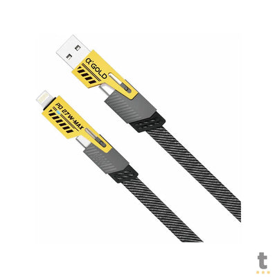 Cabo Carregador Tipo C Multiconexões aGold Preto - CB-74