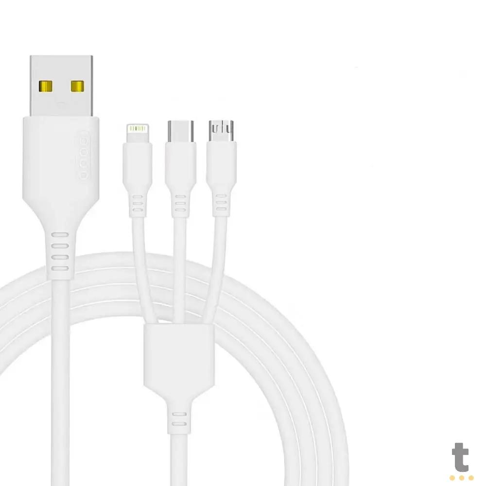 Cabo Carregador Usb Multiconexões aGold Preto - CB-54 Truedata