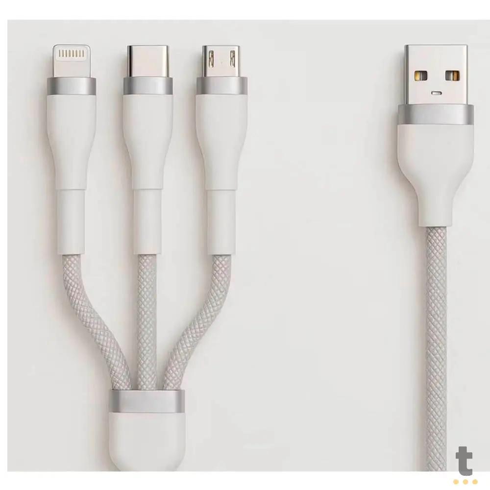 Cabo Carregador Usb Multiconexões aGold Preto - CB-54 Truedata