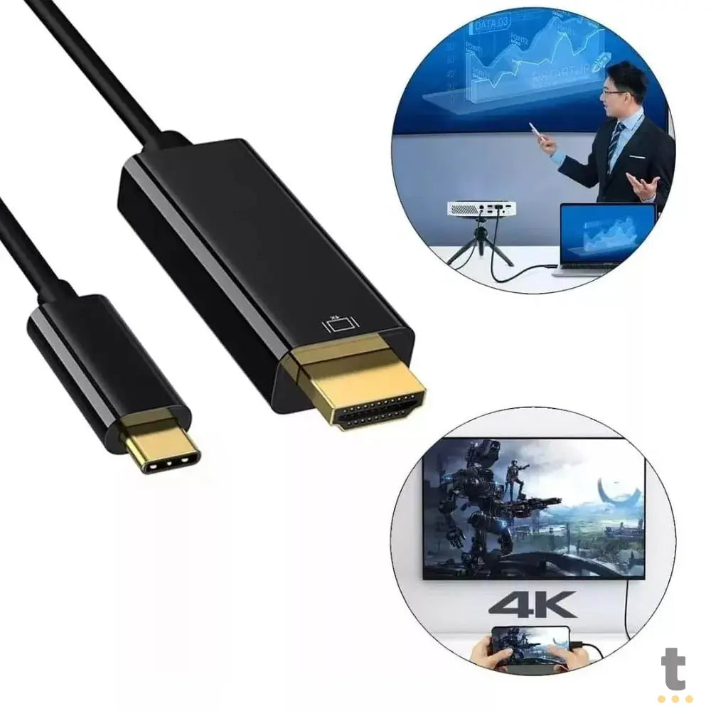 Cabo Conversor Usb Tipo C Para Hdmi 1.8m It-Blue - LE-6633-1.8M Truedata