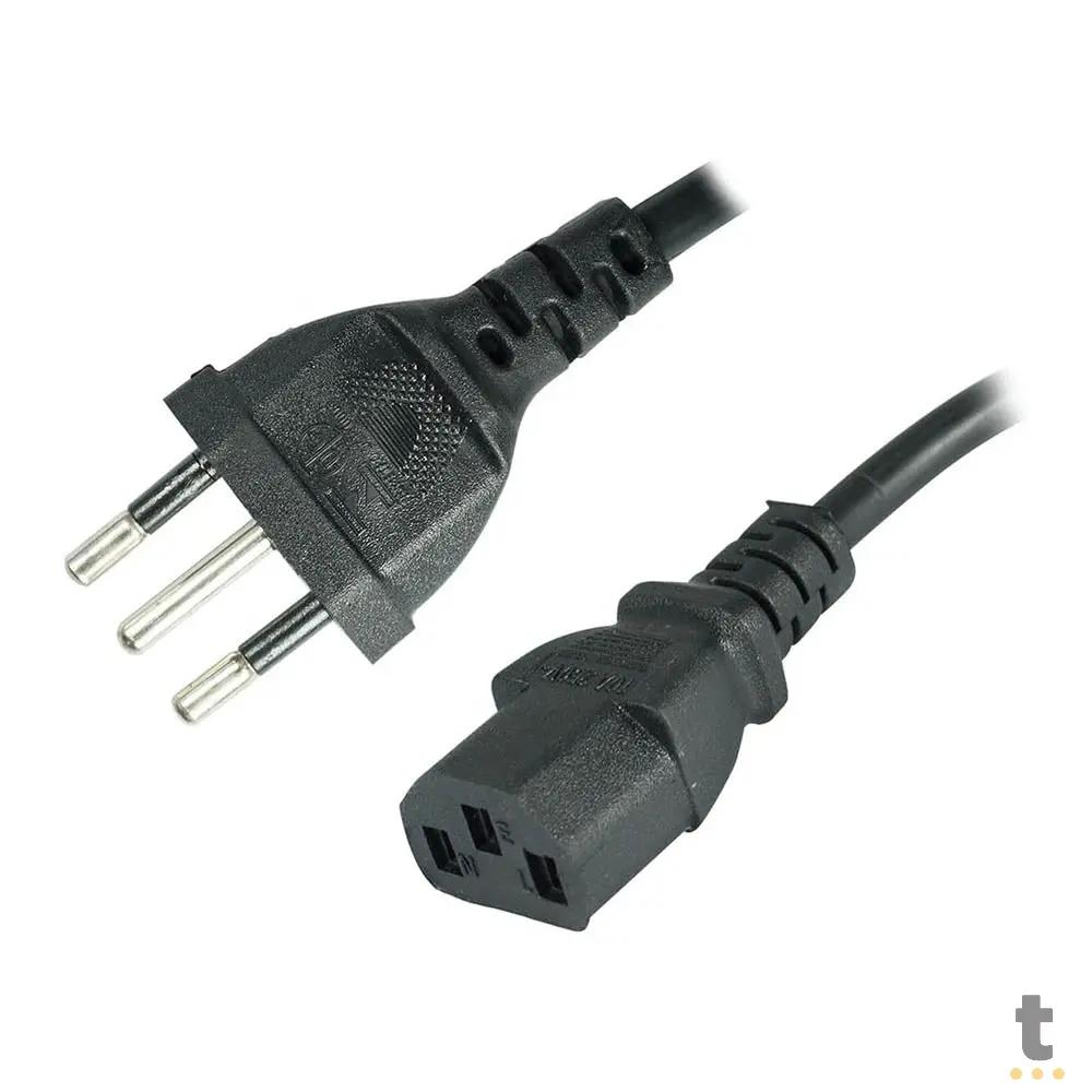 Cabo De Forca Tripolar 1.2m Para Computador E Monitor Truedata