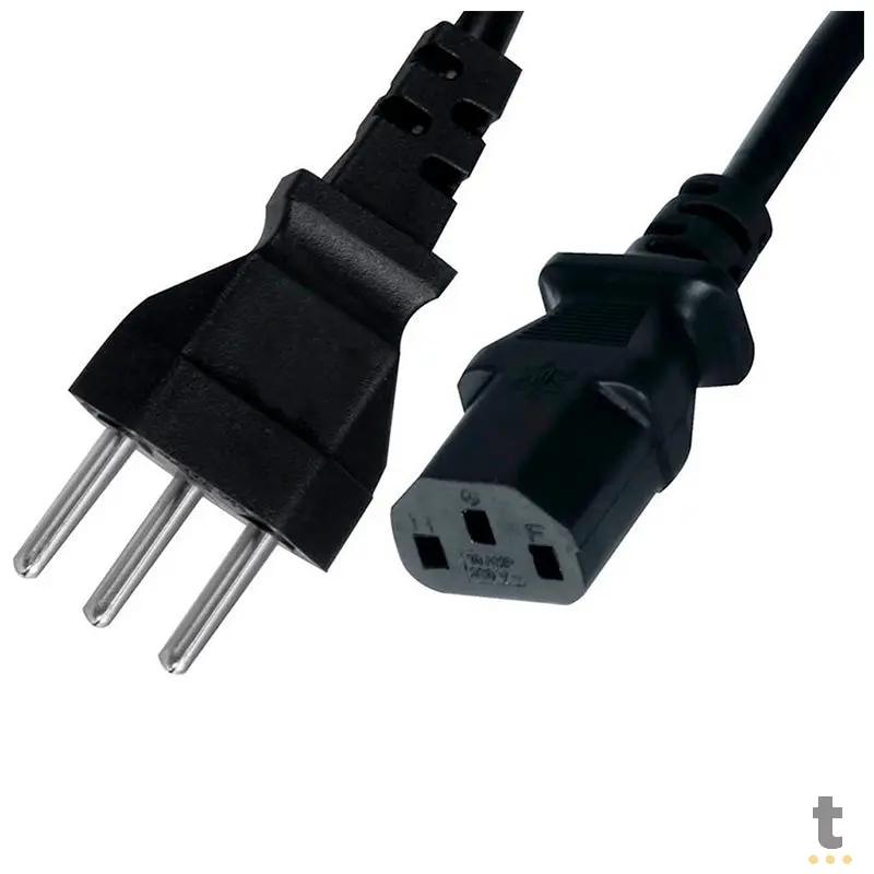 Cabo De Forca Tripolar 1.5m Para Computador E Monitor Truedata