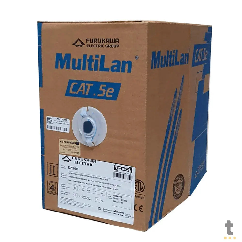 Cabo De Rede Cat5e Furukawa Multilan Cx C/305mts Azul 24AWGX4P Truedata