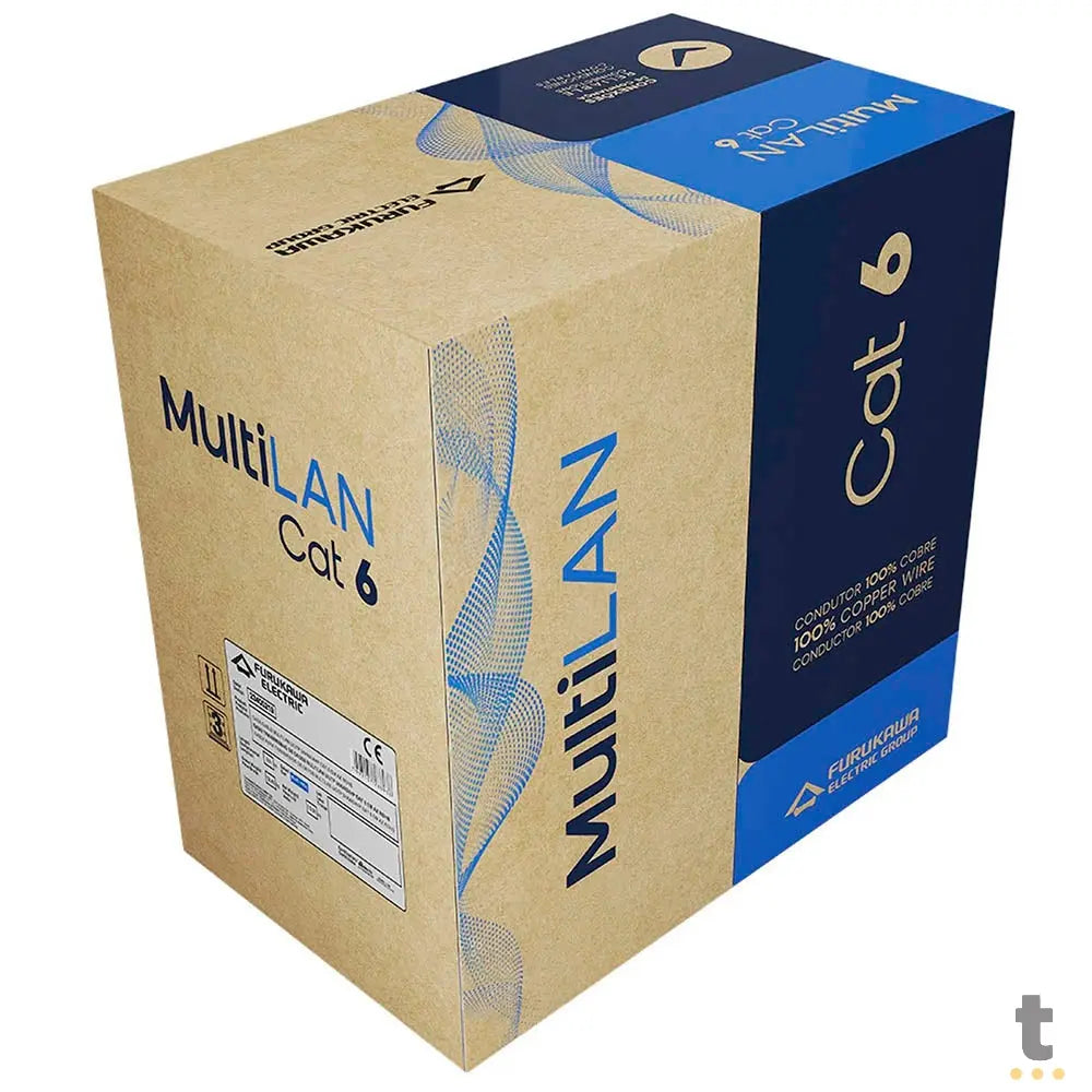 Cabo De Rede Cat6 Furukawa Multilan C/305mts Azul 24AWGX4P Truedata