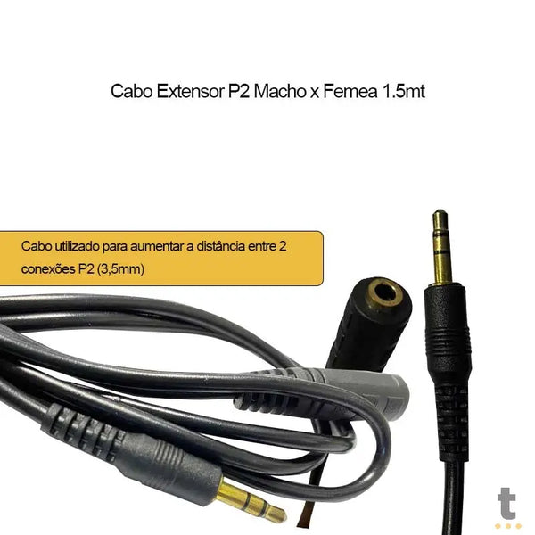 Cabo Extensor P2 Macho x Femea 1.5mt