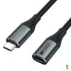 Cabo Extensor USB Tipo C 3.1 Macho / Femea P/ Dados, Carga e Video 4K 60Hz 1m Truedata