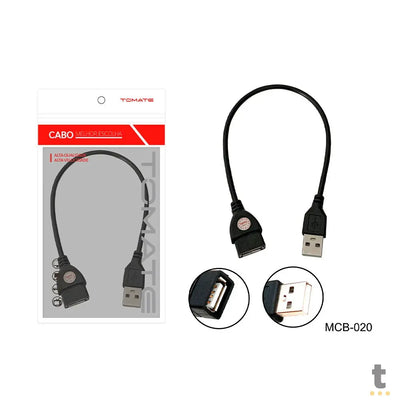 Cabo Extensor Usb 2.0 A Macho X A Femea Tomate 30Cm - MCB-020