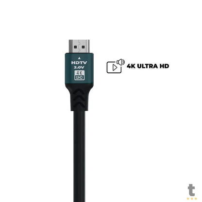 Cabo HDMI Macho 2.0 GShield Survivor 2m Preto - GS-9023 Truedata