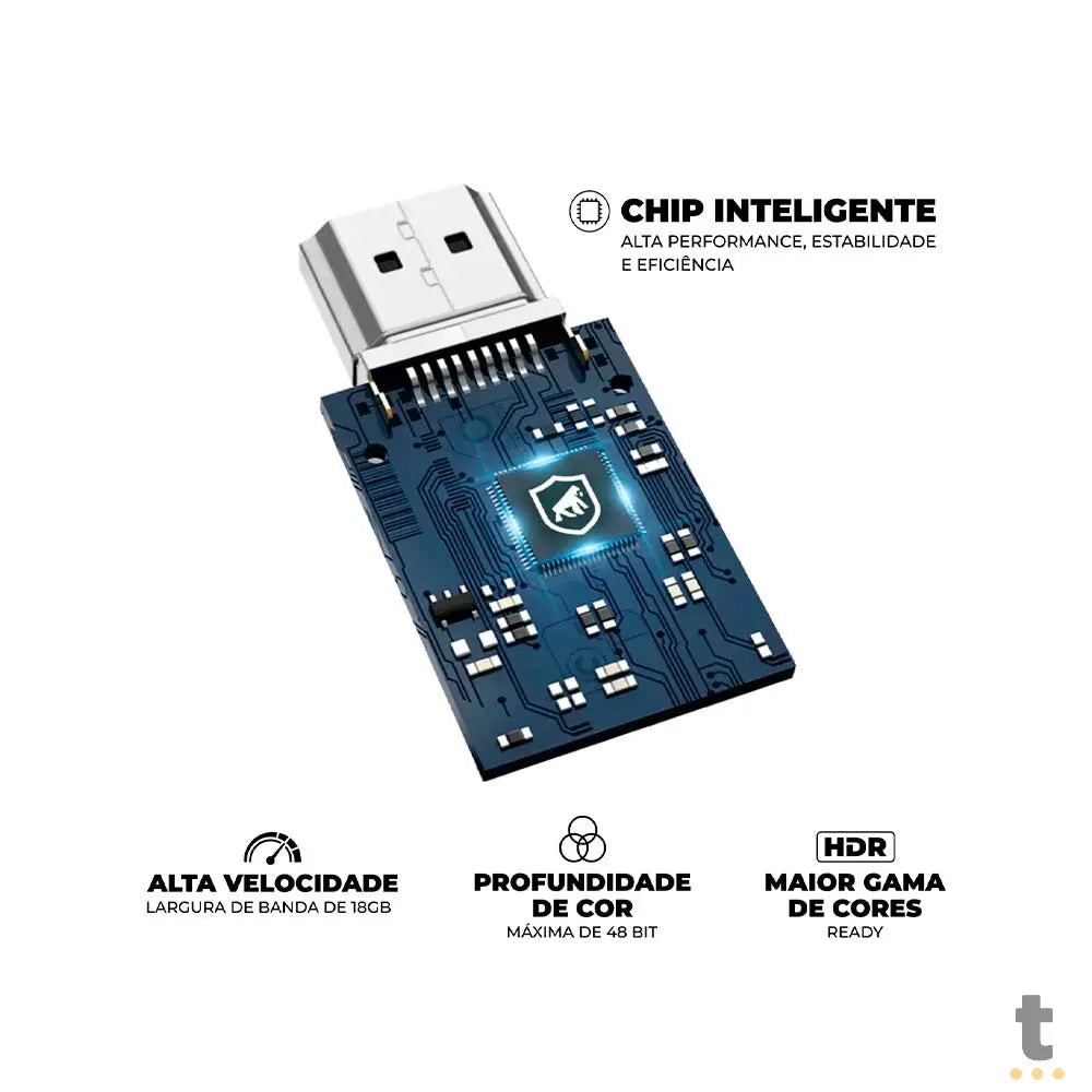 Cabo HDMI Macho 2.0 GShield Survivor 2m Preto - GS-9023 Truedata