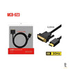 Cabo HDMI Macho P/ DVI Macho 24+1 Tomate 1.5m - MCB-023 Truedata