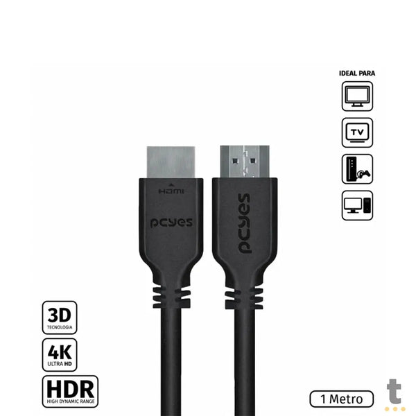 Cabo Hdmi 1mt 4k PCYes - PHM20-1