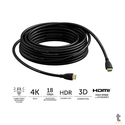 Cabo Hdmi 2.0 5mt 4k Blindado Intelbras - CHF 2005 Truedata