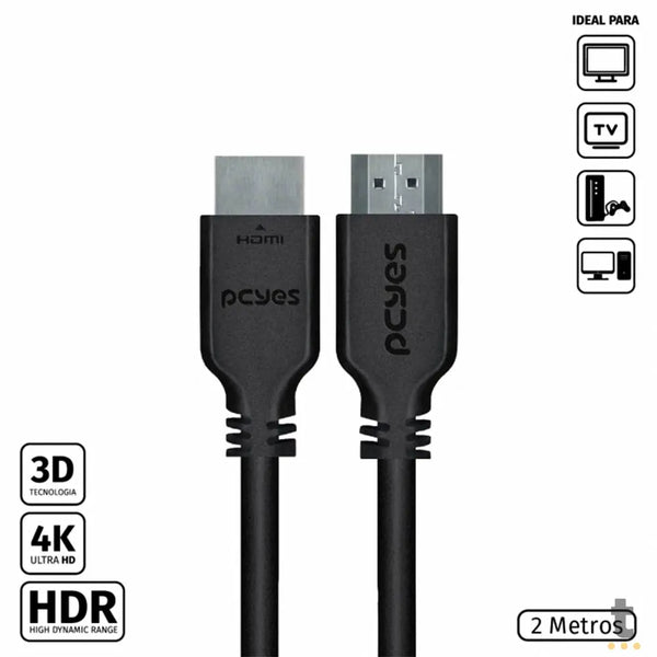 Cabo Hdmi 2mt 4k PCYes - PHM20-2