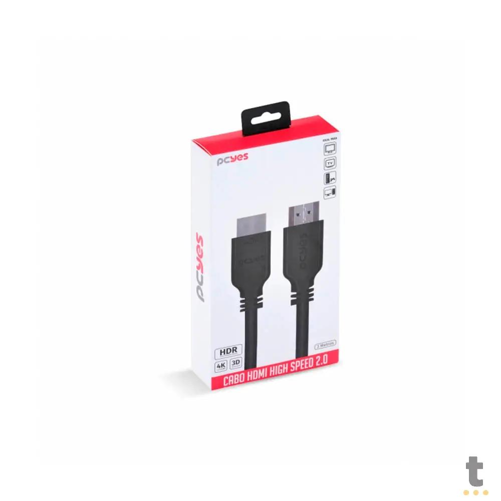 Cabo Hdmi 3mt 4k PCYes - PHM20-3 Truedata