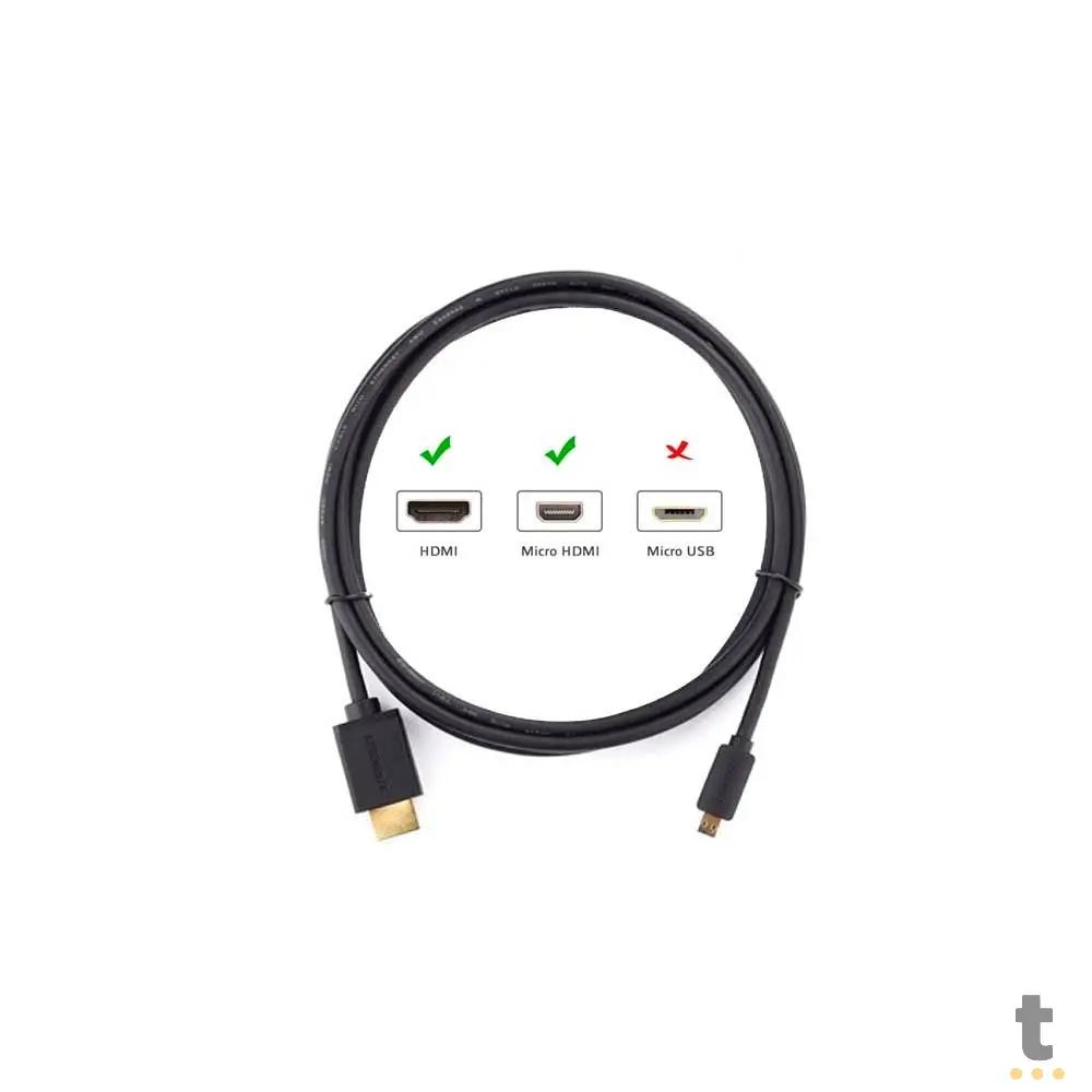 Cabo Hdmi P/ Micro Hdmi 1.0mt Ugreen Black - 30148 Truedata