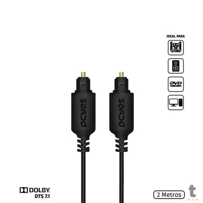 Cabo Óptico Digital Toslink Macho 2mt - POD-2 Truedata
