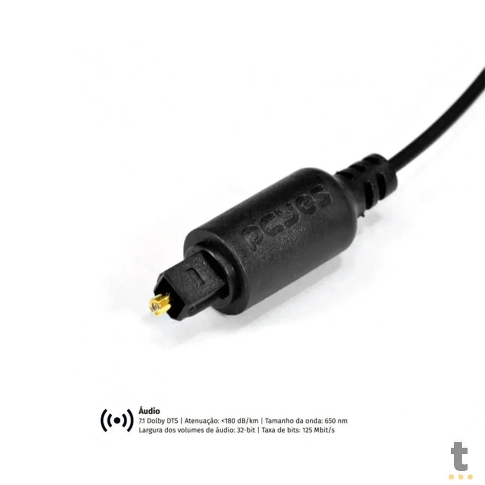 Cabo Óptico Digital Toslink Macho 2mt - POD-2 Truedata