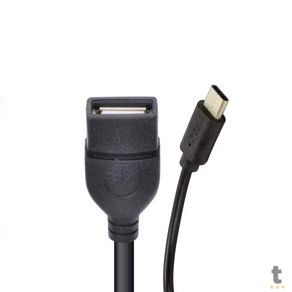 Cabo Otg Adaptador Usb Femea Para Usb Tipo C Macho Truedata