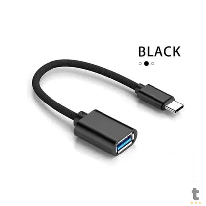 Cabo Otg Adaptador Usb Femea Para Usb Tipo C Macho aGold - CBA-06 Truedata