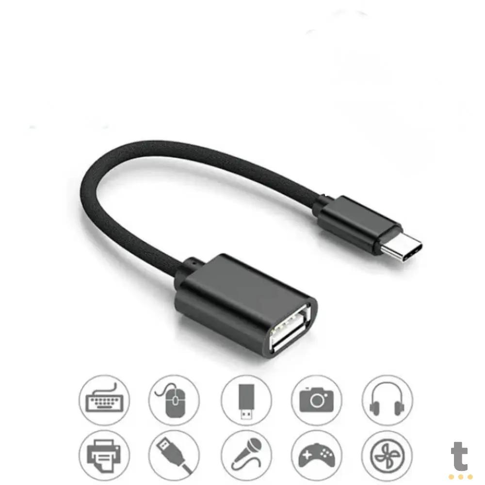 Cabo Otg Adaptador Usb Femea Para Usb Tipo C Macho aGold CBA-07 Truedata