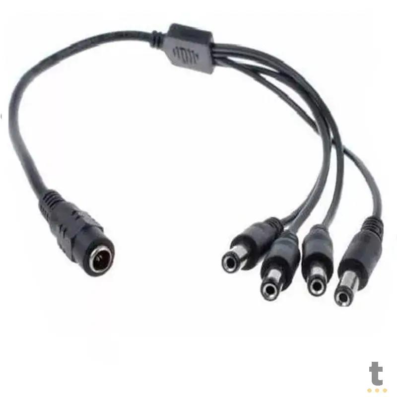 Cabo P4 Adaptador Para Cftv 1 Entrada 4 Saídas De Energia Truedata