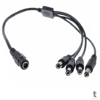 Cabo P4 Adaptador Para Cftv 1 Entrada 4 Saídas De Energia Truedata