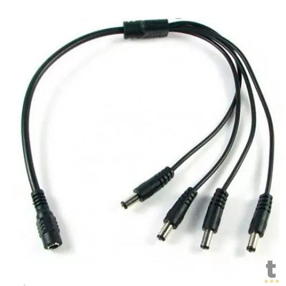 Cabo P4 Adaptador Para Cftv 1 Entrada 4 Saídas De Energia Truedata