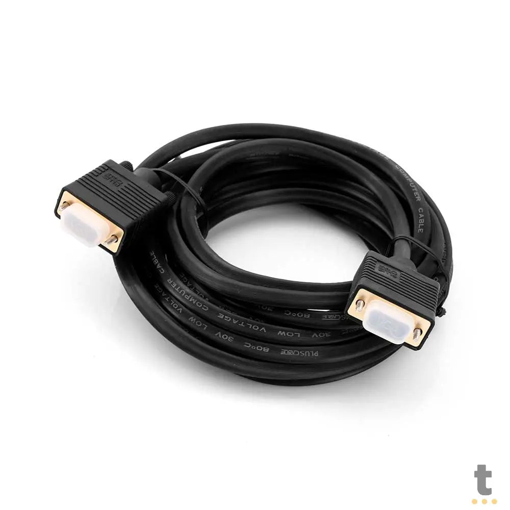 Cabo Para Monitor Vga 10mt PlusCable - PC-MON10001 Truedata