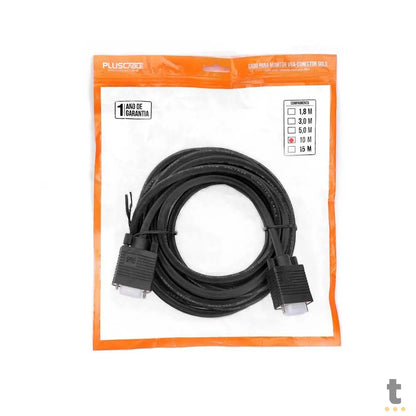 Cabo Para Monitor Vga 10mt PlusCable - PC-MON10001 Truedata