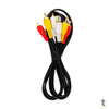 Cabo Rca 3x3 (Vermelho Branco E Amarelo) Video Composto - 5mt Truedata