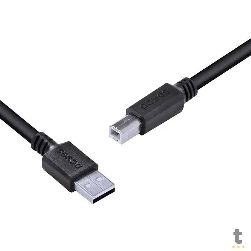 Cabo Usb 2.0 A/B Para Impressora 3mt PCYes - PUABM2-3 Truedata