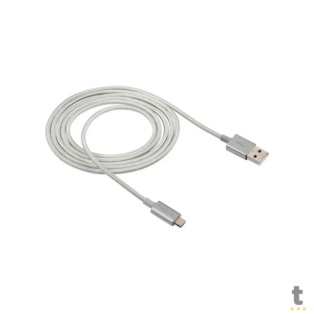 Cabo Usb-A Macho P/ Micro Usb Macho 1,5mt Intelbras em Nylon Branco 15NB - 4830066 Truedata