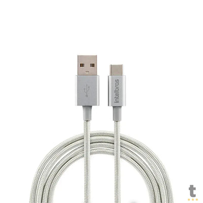 Cabo Usb-A Macho P/ Usb Tipo C Macho 1,5mt Intelbras em Nylon Branco 15NB - 4830067