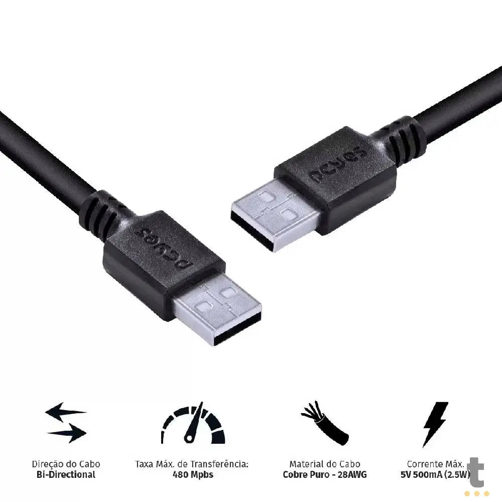 Cabo Usb Macho X Macho 2mt PCYes - PUAM2-2 Truedata